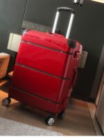 일본 수출 브라이트 서피스 여행 가방 20인치 탑승 케이스 알루미늄 프레임 24 여행 세관 잠금 장치 범용 휠 비밀번호 상자 28 - 이미지 3