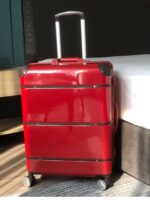 일본 수출 브라이트 서피스 여행 가방 20인치 탑승 케이스 알루미늄 프레임 24 여행 세관 잠금 장치 범용 휠 비밀번호 상자 28 - 이미지 4