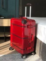 일본 수출 브라이트 서피스 여행 가방 20인치 탑승 케이스 알루미늄 프레임 24 여행 세관 잠금 장치 범용 휠 비밀번호 상자 28 - 이미지 5