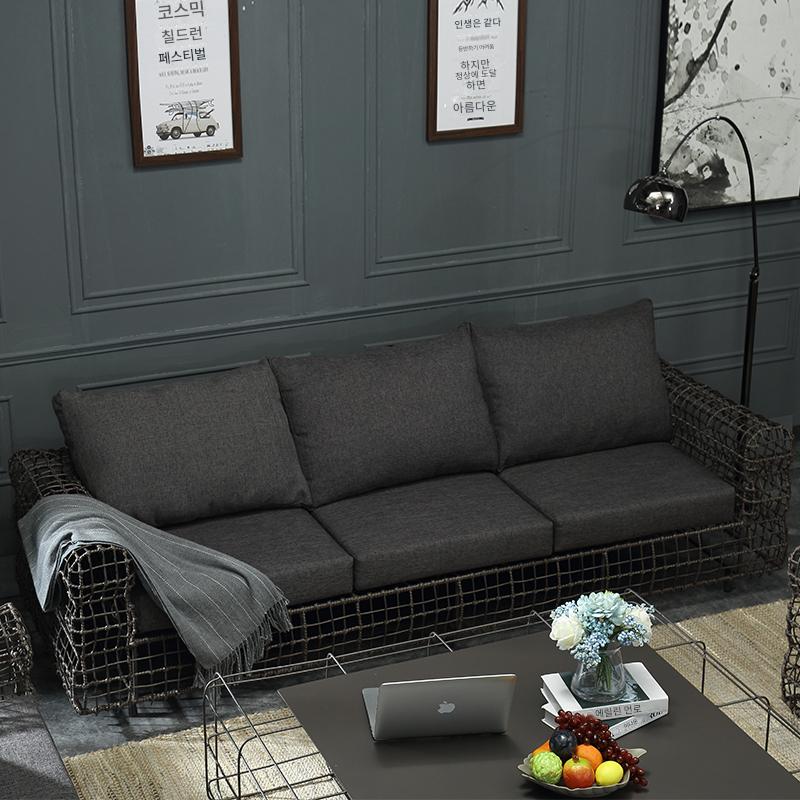 main_643992827685_0-1 산업 스타일 소파 거실 디자이너 가구 의류 매장 사무실 비즈니스 리셉션 크리에이티브 아이언 소파 - 이미지 1