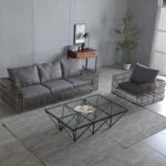 산업 스타일 소파 거실 디자이너 가구 의류 매장 사무실 비즈니스 리셉션 크리에이티브 아이언 소파 - 이미지 2