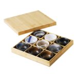 일본식 크리에이티브 9칸 바비큐 레스토랑 플레이트 핫팟 레스토랑 스페셜 식기 야채 그리드 뚜껑이 달린 대나무 쟁반 - 이미지 5