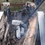 TNR 야외용 소화삽 소화후크 소화집게 손잡이 화상방지 탄소강 바베큐 캠핑 캠프파이어 소각도구 3종 세트 - 이미지 3