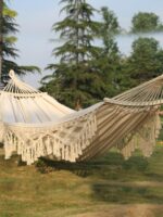 야외 해먹 롤오버 방지 피크닉 캠핑 바베큐 자가 운전 리조트 경치 좋은 여가 더블 스윙 침대 - 이미지 2