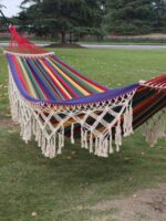 야외 해먹 롤오버 방지 피크닉 캠핑 바베큐 자가 운전 리조트 경치 좋은 여가 더블 스윙 침대 - 이미지 4