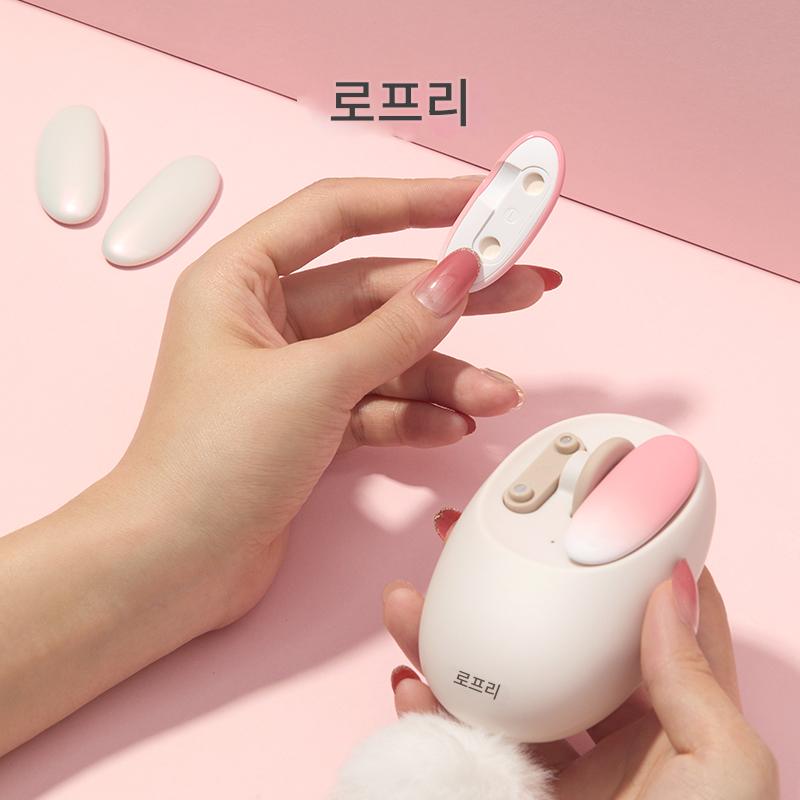 main_644720270353_0 로프리 로프리 소형 플랩 마우스 무선 2.4G 통합 블루투스 듀얼모드 게임 소형장미 소형행복 여아용 - 이미지 1