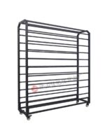 바퀴가 달린 패브릭 디스플레이 랙은 섬유 패브릭 랙 카펫 선반 식탁보 가죽 롤 디스플레이 랙을 밀어낼 수 있습니다 - 이미지 5