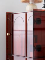 저와 같은 스타일의 사이드 캐비닛, 좁은 하이 캐비닛, 심플하고 가벼운 럭셔리 거실 캐비닛, 벽면 수납장 와인 수납장 - 이미지 4