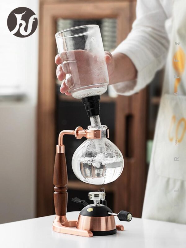 IL RECAFFE 컨큐빈 사이펀 포트 수제 사이펀 커피 포트 홈 레트로 고온 내성 유리 금도금