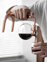 IL RECAFFE 컨큐빈 사이펀 포트 수제 사이펀 커피 포트 홈 레트로 고온 내성 유리 금도금 - 이미지 4