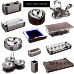 Ktv 스테인리스 스틸 목재 그레인 테이블 용품 데스크탑 마이크 스탠드 티슈 박스 박스 스페셜 재떨이 과일 접시 랙 전체 세트