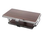 Ktv 스테인리스 스틸 목재 그레인 테이블 용품 데스크탑 마이크 스탠드 티슈 박스 박스 스페셜 재떨이 과일 접시 랙 전체 세트 - 이미지 5