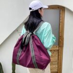 유치원 코튼 퀼트 백팩 옥스포드 천 여행 백팩 끈 가방 트롤리 수하물 탑승 가방 - 이미지 2