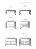 vibespace 산업 스타일 랙 커피 테이블 모바일 카사 매거진 미국식 조합 TV 캐비닛 보관 랙 - 이미지 3