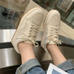 홍콩 샤넬 스타일 정품 가죽 화이트 슈즈 여성용 2025 봄과 가을 신상 올매치 메시 통기성 스포츠 캐주얼 스니커즈 - 이미지 2