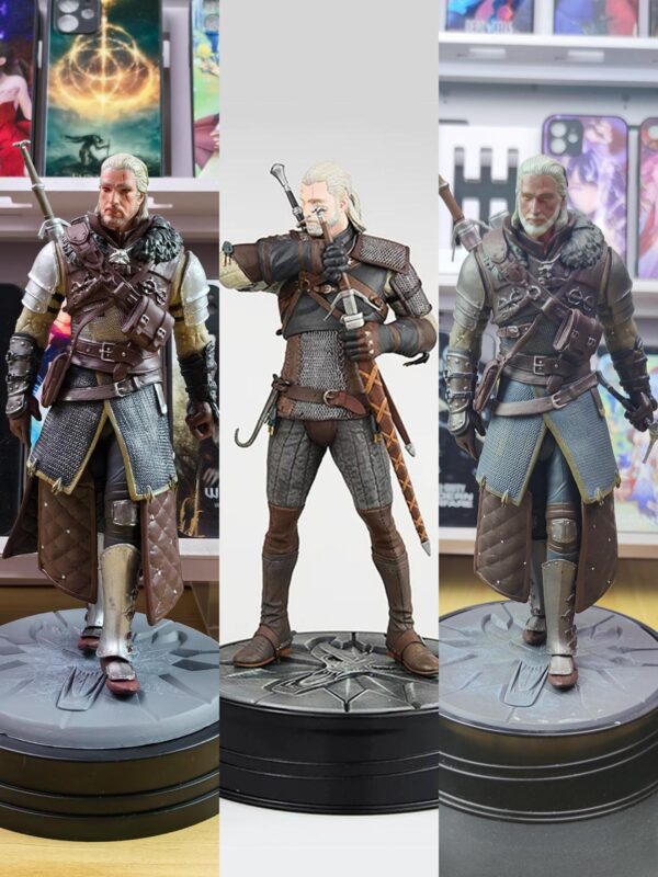 위쳐 3: 와일드 헌트 게임 주변기기 게랄트 화이트 울프 수제 모델 인형 장난감 인형 장식품 재고 있음