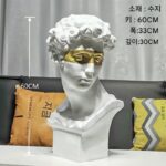 노르딕 스케치 석고 데이비드 인물 조각상 장식품 홈 거실 현관 TV 캐비닛 아트 장식 장식품 - 이미지 3