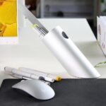 화이트 디자인 크리에이티브 메탈 기울어진 알루미늄 합금 원통형 펜홀더 심플 데스크탑 수납 사무용품 - 이미지 4