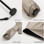 88g 일본 초경량 우산 단색 선쉐이드 자외선 차단 검정 접착제 선크림 선 우산 접이식 속건성 써니 우산 여성 - 이미지 4