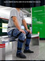 착용형 투명의자 인터넷 셀럽 의자 없는 의자 벨크로 파워 어시스트 시트 고품질 스테인리스 스틸 - 이미지 3