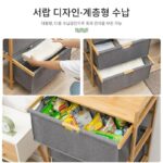 책장 선반 바닥 견고한 나무 어린이 간단한 책장 공간 절약 학생 책상 다층 보관 선반 홈 - 이미지 2