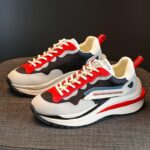 여성용 정품 가죽 와플 포레스트 검프 슈즈 슈퍼 핫 2025년 신상품 가볍고 다재다능한 두꺼운 밑창 캐주얼 스포츠 아빠 슈즈 - 이미지 3