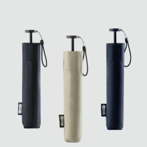 111g 초경량 깃털 3단 우산 휴대용 컴팩트 블랙 접착제 선크림 UV upf50+ 햇살 좋은 날과 비오는 날을 위한 우산