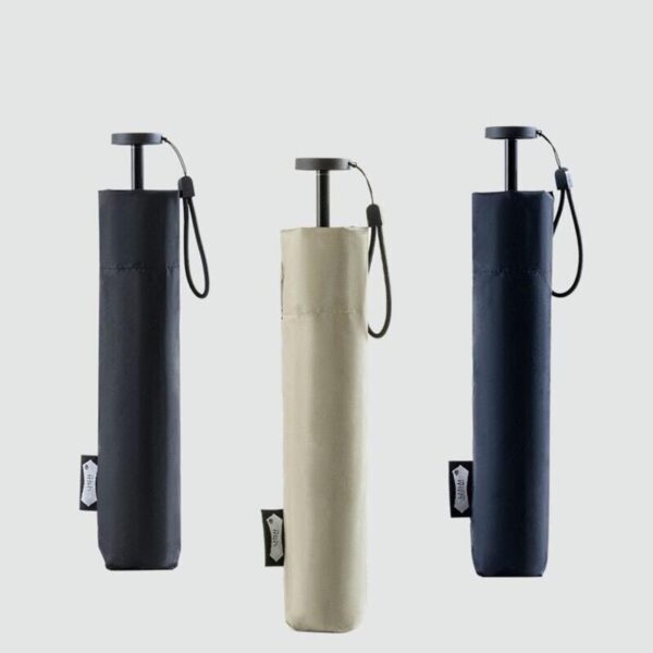 111g 초경량 깃털 3단 우산 휴대용 컴팩트 블랙 접착제 선크림 UV upf50+ 햇살 좋은 날과 비오는 날을 위한 우산