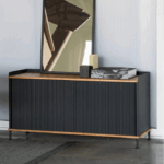 홈 노르딕 크리에이티브 다이닝 사이드보드 모델 룸 디자이너 디자인 수납 캐비닛 미니멀리스트 티 캐비닛 슬라이딩 도어 사이드보드 - 이미지 4