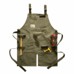 미국 레트로 캔버스 패션 앞치마 맞춤 로고 방오 내마모성 작업복 원예 커피 이발사 작업복 - 이미지 5