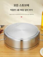 스테인리스 스틸 두껍게 된 합성 바닥 더블 귀 두꺼운 바닥 핫팟 가정용 및 상업용 투명 수프 만다린 오리 냄비 유도 쿠커 가스 범용 - 이미지 4