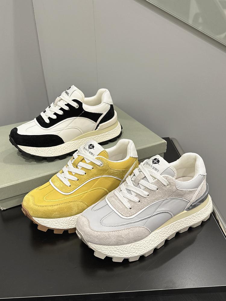 main_655629187687_0-1 여성용 아빠화 한국 버전, 정품 가죽 두꺼운 밑창 여행화, 2024년 봄 신상 포레스트 검프화, 다재다능한 스포츠 캐주얼화 트렌드 - 이미지 1