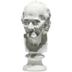 친누 수지 조각상 모델 룸 심플 와인 캐비닛 석고 머리 부드러운 장식 예술 작품 사무실 장식 대형 - 이미지 4