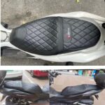 Honda PCX150/125 개조 오토바이 시트 커버 두꺼워진 스펀지 가죽 160 시트 쿠션 그물 가죽 커버에 적합 - 이미지 2