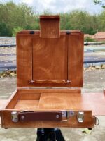 고급 목재 미니 다기능 야외 여행 미술 스케치 수채화 유화 상자 휴대용 보관 그림판 그림 상자 - 이미지 2