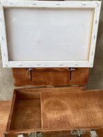 고급 목재 미니 다기능 야외 여행 미술 스케치 수채화 유화 상자 휴대용 보관 그림판 그림 상자 - 이미지 3