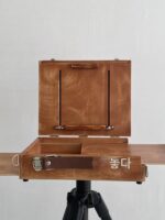 고급 목재 미니 다기능 야외 여행 미술 스케치 수채화 유화 상자 휴대용 보관 그림판 그림 상자 - 이미지 4