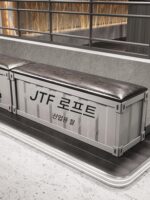 오래된 철제 작업장 산업 스타일 긴 벤치 밀크티 숍 카페 레저 댄스 룸 신발 벤치 보관 벤치 신발 벤치 - 이미지 4