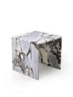 이탈리아 미니멀리스트 수입 불가리 블루 천연 럭셔리 스톤 사이드 테이블 소형 아파트 디자이너 아트 스퀘어 사이드 테이블 홈 - 이미지 3