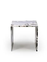 이탈리아 미니멀리스트 수입 불가리 블루 천연 럭셔리 스톤 사이드 테이블 소형 아파트 디자이너 아트 스퀘어 사이드 테이블 홈 - 이미지 4