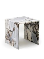 이탈리아 미니멀리스트 수입 불가리 블루 천연 럭셔리 스톤 사이드 테이블 소형 아파트 디자이너 아트 스퀘어 사이드 테이블 홈 - 이미지 5