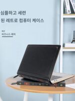 모시소 애플 M1M2M4 보호용 가죽 케이스 컴퓨터 가방 13 노트북 라이너 가방 16 책 14에 적합 - 이미지 5