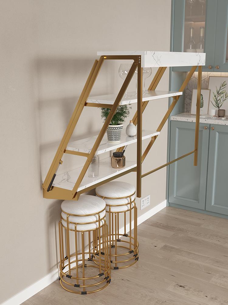 main_657120915633_0 작은 가정에서 사용하기에 적합한 다기능 벽걸이 접이식 식탁 벽걸이 선반은 식탁 걸이 공간을 차지하지 않습니다. - 이미지 1