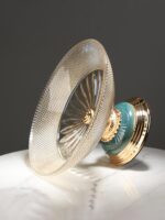 가벼운 고급 세라믹 유리 과일 접시 커피 테이블 장식 과일 접시 사탕 접시 말린 과일 접시 거실 식탁 모델 룸 장식품 - 이미지 4