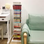 공간 차지 안하는 책장, 바닥 수납 선반, 심플, 공간 절약, 좁은 선반, 거실, 경제적인 보이지 않는 책장 - 이미지 4