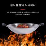 싱글 핸들 스테인리스 스틸 냄비 더블 이어 쿠킹 냄비 녹슬지 않음 셰프 식당 식당 상업용 냄비 가정용 가스 스토브 - 이미지 2