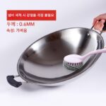 싱글 핸들 스테인리스 스틸 냄비 더블 이어 쿠킹 냄비 녹슬지 않음 셰프 식당 식당 상업용 냄비 가정용 가스 스토브 - 이미지 3