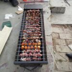 자동 바베큐 플립 머신 야외 인공 스토브 가정용 전기 그릴 구식 농축 회전 상업용 한국산 숯