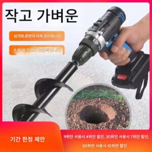 드릴링 및 파기 유물 핸드 드릴 지면 드릴 드릴 화분 느슨한 토양 비료 정원 심기 녹화 야채 심기 꽃씨앗