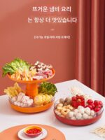 일본 홈스토리 다기능 사이드 디쉬 랙, 그리드 회전식 냄비 야채 조리 트레이, 다층 고기 접시